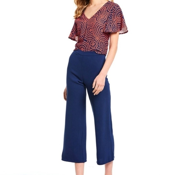 JB by JULIE BROWN NWT Samantha Lily Pond Zip Back Top Size 6 in Red and Navy - Picture 15 of 15